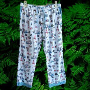 munki munki Women's Flannel Pajama Pants Drawstring Pockets Size L